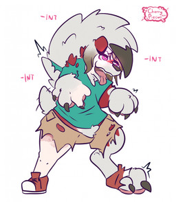 anthro brainwashing breath clothing human_to_anthro hypnosis intelligence_loss male mid_transformation mind_control open_mouth panting paws ringed_eyes simple_background solo species_transformation three-quarter_view tongue tongue_out torn_clothing transformation cherrypieowo nintendo pokemon generation_7_pokemon human lycanroc mammal midnight_lycanroc pokemon_(species) digital_media_(artwork) full-length_portrait hi_res portrait