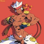 anthro genitals male penis solo dizdoodz gijinka_(artist) nintendo pokemon generation_4_pokemon infernape pokemon_(species) 1:1