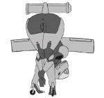 a-10 aircraft airplane alternate_species anus butt female genitals hi_res humanoid humanoidized jet living_aircraft living_machine living_vehicle looking_at_viewer machine not_furry presenting presenting_hindquarters pussy solo unknown_artist vehicle