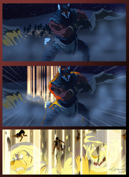 anthro armor attack big_muscles bottomwear bracers clothing cracked_ground desert fissure fur group headgear headwear hood male mask muscular muscular_anthro night red_body red_fur sand sky star starry_sky tent topwear weapon white_body white_fur xxsparcoxx acarius_medjay teofacio_larna ambiguous_species canid canine felid fox hyena mammal pantherine red_fox spotted_hyena true_fox 2021 comic digital_media_(artwork) hi_res