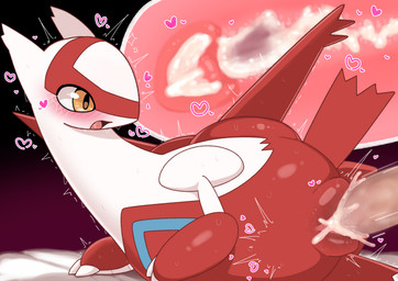 bestiality blush bodily_fluids cum cum_in_uterus cum_inside duo erection female feral genital_fluids genitals human_on_feral interspecies male male/female male_penetrating nude offscreen_male penetration penis pokephilia sex uterus vaginal vulva kalanchoe nintendo pokemon generation_3_pokemon human latias legendary_pokemon mammal pokemon_(species)