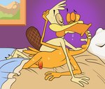 after_sex anthro balls blush bodily_fluids duo eyes_closed genitals inside kissing male male/male nude penis saliva sweat young young_on_young igotdragons camp_lazlo cartoon_network edward_(camp_lazlo) edward_platypus ping_pong_loon common_loon mammal monotreme platypus