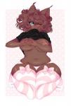 5_fingers anthro areola big_breasts border bottomwear bow_(feature) bow_ribbon bow_stockings breasts brown_body brown_fur clothed clothed_anthro clothed_female clothing clothing_lift curled_hair curvy_figure erect_nipples eyelashes feet female fingers fluffy footwear fur gesture glistening glistening_body glistening_breasts glistening_eyes glistening_thighs green_eyes hair heart_gesture humanoid_hands legwear navel nipples one_eye_closed oppai_heart panties pattern_bottomwear pattern_clothing pattern_legwear pattern_panties pattern_stockings pattern_underwear raised_clothing raised_shirt raised_topwear ribbons shirt shirt_lift simple_background slightly_chubby socks solo stockings striped_bottomwear striped_clothing striped_legwear striped_panties striped_stockings striped_underwear stripes thick_thighs thigh_highs thong topless topwear underwear undressing voluptuous white_border wide_hips wink yeagar darcie_(yeagar) canada_lynx felid feline lynx mammal 2018 absurd_res digital_media_(artwork) hi_res