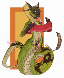 anthro apode black_sclera blue_eyes closed_smile eyelashes female forked_tongue genitals glistening glistening_eyes green_body green_scales legless mouth_closed nude pink_tongue scales serpentine simple_background smile solo tan_body tan_scales tentacles tongue tongue_out unusual_anatomy unusual_genitalia unusual_vulva vulva riorix draconcopode naga reptile scalie snake 2017 dated full-length_portrait hi_res portrait signature