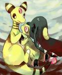 ambiguous/ambiguous ambiguous_gender anthro black_eyes duo hair_mouth hand_holding red_eyes sharp_teeth teeth rinnai-rai nintendo pokemon pokemon_mystery_dungeon spike_chunsoft archaeologist_mawile dashing_wanderer_ampharos ampharos generation_2_pokemon generation_3_pokemon humanoid mammal mawile pokemon_(species) 2015 absurd_res digital_media_(artwork) digital_painting_(artwork) hi_res