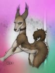 2017 anthro camelid choker colored ear_piercing ecmajor eyelashes fur furgonomics furry-specific_piercing genitals graphite_(artwork) guanaco hi_res horizontal_pupils jewelry looking_at_viewer male mammal navel navel_pendant navel_piercing necklace nipples nude pencil_(artwork) penis piercing pole portrait pupils santiago_sara_(ecmajor) smile solo stripper_pole tail tail_piercing third-party_edit three-quarter_portrait traditional_media_(artwork)