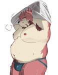 anthro armpit_hair belly big_belly bodily_fluids body_hair bulge clothed clothing facial_hair kemono male moobs navel nipples overweight overweight_male raised_clothing raised_shirt raised_topwear shirt simple_background solo sweat topwear undressing white_background hon55728 bear mammal 2025 hi_res