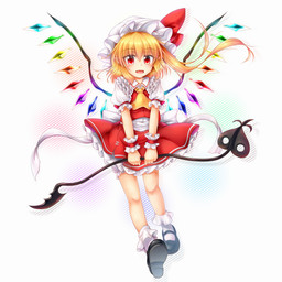 5_fingers alternative_fashion blonde_hair bloomers bonnet bottomwear clothed clothing crystal female fingers footwear frilly frilly_bloomers frilly_bottomwear frilly_clothing hair hat headgear headwear holding_object j-fashion legwear lolita_(fashion) long_hair mobcap not_furry open_mouth ponytail pupils red_eyes shirt shoes simple_background skirt slit_pupils socks solo sweet_lolita topwear unusual_anatomy unusual_wings white_bloomers white_body white_skin wings young m9kndi touhou flandre_scarlet humanoid vampire 1:1 hi_res