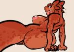 anthro big_breasts breasts butt crossgender female looking_at_viewer nipples non-mammal_breasts non-mammal_nipples nude orange_body orange_scales scales smile solo tail milanolion_(artist) dota mythology valve mortimer_(dota) dragon mythological_creature mythological_scalie reptile scalie