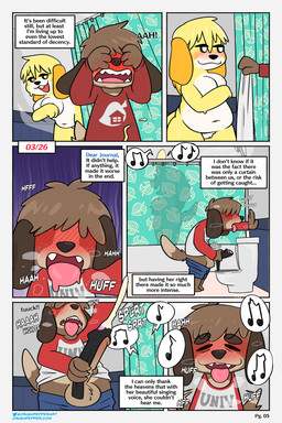 anthro aroused balls bathing belly blush blushing_profusely bodily_fluids breasts breath bulge clothing cum cum_on_clothing cum_on_panties cum_on_underwear duo embarrassed enjoying female genital_fluids genitals humanoid_genitalia humanoid_penis journal male masturbating_with_clothes masturbation musk panties penis shower showering singing sink slightly_chubby slightly_chubby_anthro slightly_chubby_female smug sweat text toilet towel underwear vulva crushpepper animal_crossing nintendo digby_(animal_crossing) isabelle_(animal_crossing) canid canine canis domestic_dog mammal shih_tzu toy_dog 2:3 absurd_res comic english_text hi_res brother_(lore) brother_and_sister_(lore) incest_(lore) sibling_(lore) sister_(lore) twincest_(lore) twins_(lore)