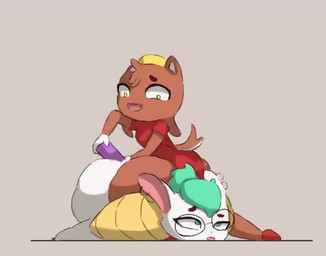 ambiguous_penetration anthro asian_clothing bouncing_butt brown_body brown_fur brown_hair butt chinese_clothing chinese_dress clothing dildo dildo_insertion dress duo east_asian_clothing female female/female forced fur green_eyes green_hair hair looking_at_another lying on_front penetration rape sex sex_toy sex_toy_insertion smile tail tongue tongue_out white_body white_fur yellow_eyes dippsheep xingzuo_temple baozi_(diives) kesong_(diives) bovid canid canine canis caprine domestic_dog goat mammal animated loop no_sound short_playtime video