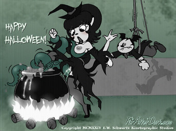 4_fingers anthro areola black_hair black_lips blush bodily_fluids breasts cauldron clothed clothed_male clothing dipstick_tail duo female female_focus fingers fire fist footwear forced forced_exposure forced_undressing fur genital_fluids genitals green_background green_tentacles grey_body grey_fur hair hat headgear headwear high_heels holidays legwear lips looking_at_another looking_down male markings medium_breasts motion_lines one_breast_out open_mouth partially_clothed_female plantigrade rope rubbing_vulva sex shoes simple_background stockings surprised suspension tail tail_markings tentacle_around_arm tentacle_around_breast tentacle_around_wrist tentacle_between_breasts tentacle_on_pussy tentacle_sex tentacle_under_clothing tentacles text thick_lips undressing vaginal_fluids vaginal_fluids_on_tentacle vulva witch_costume witch_hat eric_schwartz furafterdark halloween bingo_(ews) kitty_cooper domestic_cat felid feline felis inkblot mammal tentacle_creature 2024 digital_media_(artwork) english_text film_grain hi_res signature url
