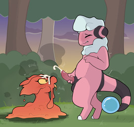 balls bodily_fluids burnt cum cum_on_face cumshot dripping duo ejaculation female feral genital_fluids genitals heart_eyes heart_symbol lava male masturbation outside penis smoke smoke_cloud standing sunset tapering_penis tongue tongue_out voyeur flowerbud nintendo pokemon shep_(flowerbud) bovid caprine flaaffy gastropod generation_2_pokemon mammal mollusk pokemon_(species) sheep slug slugma hi_res