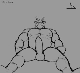 anthro antlers balls barazoku biceps big_balls big_muscles big_pecs big_penis bodily_fluids bouncing_balls bouncing_penis clothing cum dripping footwear genital_fluids genitals horn humanoid_genitalia kemono leaking_cum male musclegut muscular muscular_male pecs penis precum precum_drip socks solo toragoru lius_(toragoru) deer mammal new_world_deer reindeer animated short_playtime sketch video