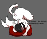 alternate_species anthro breasts butt female nude solo thick_thighs king_of_sorrow_(artist) undertale undertale_(series) temmie_(undertale) canid canine demon felid feline hybrid mammal succubus tem