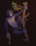 black_background branch climbing climbing_tree complex_shading female feral flat_chested genitals hanging_by_arms in_tree monotone_background mountain_mahogany plant plump_labia pussy screaming simple_background solo tree ingridskogstad ape bonobo congo_rope_squirrel haplorhine mammal monkey pan_(genus) primate rodent sciurid tree_squirrel 2024 absurd_res digital_media_(artwork) hi_res paint_tool_sai_(artwork)