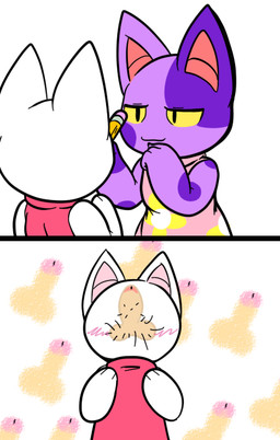 aintsmart ambiguous_gender animal_crossing blanca_(animal_crossing) bob cat drawing feline flower fur nintendo pen penis purple_fur spots video_games white_fur yellow_eyes
Rating: Explicit
Score: 7
User: Untamed
Date: July 15, 2013