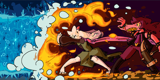 2_horns anthro biped clashing clothed clothing duo elemental_manipulation eyes_closed eyewear female fight fire fire_manipulation floppy_ears fur glasses hair hammer heart_symbol holding_hammer holding_melee_weapon holding_object holding_tool holding_weapon horn ice_manipulation male melee_weapon pink_body pink_horn pink_scales purple_eyes purple_hair scales scarf sharp_teeth shocked side_view snout snowgrave teeth tools weapon wearing_glasses white_body white_fur yellow_sclera yellow_teeth qwizibo deltarune undertale_(series) ralsei susie_(deltarune) bovid caprine darkner goat mammal scalie 2025 absurd_res digital_drawing_(artwork) digital_media_(artwork) hi_res
