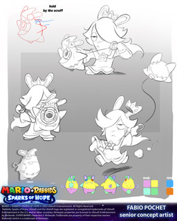 aiming_at_viewer aiming_weapon anthro black_eyes bored closed_frown clothed clothed_anthro clothed_female clothing color_swatch copyright_symbol crown dress dust_cloud featureless_legs female female_anthro flat_chested frown fur gradient_background grey_background gun hair half-closed_eyes headgear holding_clothing holding_dress holding_gun holding_object holding_ranged_weapon holding_weapon long_ears long_hair looking_at_viewer mitten_hands mouth_closed narrowed_eyes noseless ranged_weapon rectangle running simple_background solo standing symbol text title turnaround weapon white_body white_clothing white_dress white_fur white_hair year fabio_pochet mario_plus_rabbids_sparks_of_hope nintendo raving_rabbids rayman_(series) ubisoft rabbid_rosalina lagomorph mammal rabbid 2022 4:5 absurd_res artist_name colored concept_art crossover digital_drawing_(artwork) digital_media_(artwork) english_description english_text hi_res official_art shaded