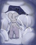 :o anthro big_butt breasts butt female hollow_eyes looking_up nude_female open_mouth partially_submerged rock scut_tail short_stack short_tail solo tail thick_thighs water waterfall wet wet_body wide_hips bunsandnoble animal_crossing nintendo coco_(animal_crossing) gyroid lagomorph leporid mammal rabbit hi_res