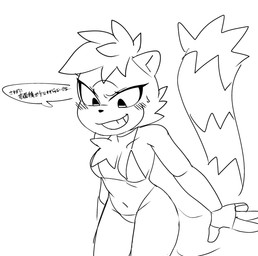 anthro bikini blush blush_lines bodily_fluids clothing female navel nervous nervous_smile solo sweat sweatdrop swimwear tail text two-piece_swimsuit divadula_k idw_publishing sega sonic_the_hedgehog_(comics) sonic_the_hedgehog_(idw) sonic_the_hedgehog_(series) tangle_the_lemur lemur mammal primate ring-tailed_lemur strepsirrhine hi_res monochrome sketch translated