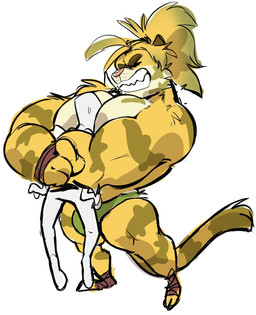 duo face_on_chest hug male muscular muscular_male pec_smothering pecs size_difference smothering haps lifewonders tokyo_afterschool_summoners macan_(tas) felid mammal pantherine tiger hi_res