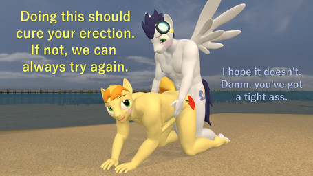 anal anal_penetration animal_genitalia animal_penis anthro balls beach blush cutie_mark doggystyle duo equine_genitalia equine_penis from_behind_position genitals green_eyes male male/male muscular muscular_male navel nipples nude nude_anthro penetration penile penile_penetration penis penis_in_ass sand sex sex_on_the_beach tail text water wings yellow_body papadragon69 friendship_is_magic hasbro my_little_pony mythology braeburn_(mlp) soarin_(mlp) wonderbolts_(mlp) earth_pony equid equine horse mammal mythological_creature mythological_equine pegasus pony 16:9 3d_(artwork) digital_media_(artwork) english_text hi_res source_filmmaker_(artwork) widescreen