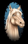 ambiguous_gender blonde_hair blue_eyes feral hair looking_at_viewer simple_background sky solo star starry_sky yellow_body c.dn arzi_(wasen) equid equine horse mammal alpha_channel digital_media_(artwork) portrait