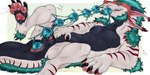 4_ears anal anal_beads anal_beads_in_ass anal_masturbation anal_penetration animal_genitalia anus black_body black_claws black_scales blue_body blue_fur blue_mane claws feral fur genital_slit genitals male mane masturbation multi_ear object_in_ass pawpads penetration penis penis_tip pink_anus pink_pawpads pink_penis scales sex_toy sex_toy_in_ass sex_toy_insertion solo white_body white_scales rrraaffh mythology dragon mythological_creature mythological_scalie scalie hi_res