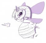 clothing female gloves handwear looking_at_viewer royalty solo timoteihiv kirby_(series) nintendo queen_sectonia arthropod insect monochrome