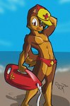 aged_up anthro anthrofied bulge clothing hat headgear headwear lifeguard male red_clothing red_hat red_headwear red_speedo red_swimwear solo speedo swimwear yellow_clothing yellow_hat yellow_headwear theburningdonut baywatch paw_patrol chase_(paw_patrol) canid canine canis domestic_dog german_shepherd herding_dog mammal pastoral_dog 2024