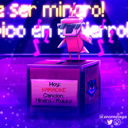ambiguous_gender dancing detailed_background electronics eyewear eyewear_on_head feral jukebox karaoke logo sign singing solo spotlight spotlight_beam standing sunglasses sunglasses_on_head text weonvago microsoft minecraft mojang xbox_game_studios avian bird parrot parrot_(minecraft) 1:1 artist_name hi_res unavailable_at_source