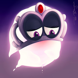 blush bodily_fluids crown cum cum_in_vagina cum_inside eyelashes female genital_fluids genitals headgear mouthless not_furry purple_eyes solo tiara veil vulva sirredbenjamin mario_bros nintendo super_mario_odyssey tiara_(mario) bonneter ghost spirit 1:1 hi_res