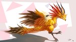 ambiguous_gender claws feathers feral fluffy fluffy_tail horn simple_background solo tail yellow_body ledove cygames dragalia_lost european_mythology mythology nintendo jupiter_(dragalia_lost) avian dragon feathered_dragon feathered_scalie feathered_wyvern mythological_creature mythological_scalie reptile scalie western_dragon wyvern 16:9 2020 digital_media_(artwork) digital_painting_(artwork) hi_res widescreen