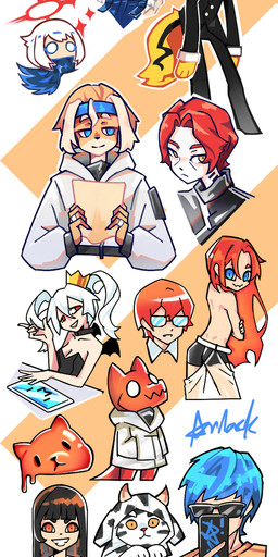 anthro black_hair blonde_hair blue_eyes blue_hair boxers_(clothing) boxers_only candy clothed clothing cow_costume crown dessert electronics eyewear female food glasses group gummy_(food) hair headgear long_hair male phone red_eyes red_hair short_hair tail topless underwear underwear_only white_eyes white_hair yellow_body yellow_eyes anlack mythology canid canine canis domestic_cat domestic_dog dragon felid feline felis human humanoid mammal mythological_creature mythological_scalie scalie vampire hi_res sketch