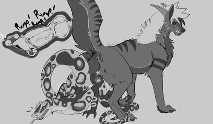 ambiguous_gender anthro anus ass_to_ass balls big_balls big_penis bodily_fluids cum cum_inside cutaway duo female feral genital_fluids genitals internal knotting male male/female penis pumps xxbrewbeastxx canid canine canis mammal reptile scalie snake wolf hi_res