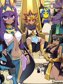 5_fingers accessory anthro armlet armwear bangs biped black_armwear black_cape black_clothing black_dress black_eyebrows black_hair black_inner_ear black_lips black_nose blonde_hair blue_bottomwear blue_clothing blue_ears blue_eyes blue_hair blue_loincloth blue_shirt blue_topwear blue_tunic bob_cut bottomwear bracelet breasts brown_body brown_skin cape chair cleavage closed_frown closed_smile clothed clothed_anthro clothed_female clothed_human clothed_humanoid clothed_male clothing cookie crossed_arms crown dress ear_piercing ear_ring egyptian egyptian_clothing egyptian_headdress eyebrows eyelashes eyes_closed face_veil facial_markings female female_anthro female_human female_humanoid fingers food footwear frown full_cleavage fur furniture gold_(metal) gold_armlet gold_bracelet gold_jewelry gold_necklace gold_tiara green_eyes group hair hairless hand_on_head head_markings headband headdress headgear hoop_ear_ring jewelry kneeling large_group lips loincloth long_hair looking_at_viewer male male_anthro male_human male_humanoid markings missing_tooth mouth_closed multicolored_hair necklace nemes_(clothing) no_pupils pendant piercing plantigrade pointy_ears prick_ears pupils purple_body purple_ears purple_eyes purple_hair red_eyes red_hair ring_piercing shirt shoes short_hair sitting smile snout standing tan_body tan_skin teal_eyes throne tiara topless topless_anthro topless_male topwear tunic two_tone_tunic usekh white_clothing white_dress white_ears white_footwear white_hair white_pupils white_shirt white_shoes white_topwear white_tunic yellow_body yellow_fur yellow_inner_ear yellow_sclera bongftah animal_crossing capcom cookie_run cookie_run_kingdom darkstalkers devsisters dragon_ball dragon_ball_super fate_(series) hololive nintendo one_piece pokemon skullgirls toei_animation type-moon vtuber yu-gi-oh! anakaris ankha_(animal_crossing) beerus eliza_(skullgirls) hannyabal marzipan_cookie nitocris_(fate) shirakami_fubuki yami_yugi animal_humanoid canid canid_humanoid canine canine_humanoid domestic_cat felid feline felis food_creature food_humanoid generation_4_pokemon hairless_cat human humanoid jackal_humanoid living_cookie lucario mammal mammal_humanoid pokemon_(species) sphynx_(cat) 2025 3:4 absurd_res crossover digital_media_(artwork) hi_res signature
