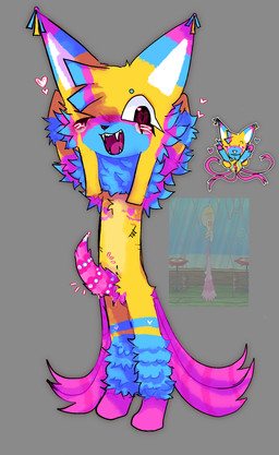 animal_genitalia anthro anus blush crossgender erection eyelashes femboy fluffy_penis ftm_crossgender genital_slit genitals hands_behind_head heart_symbol male mastectomy_scar open_mouth penis pinata scar sharp_teeth solo tapering_penis teeth x_anus zyxxenise blushcrunch_studio dandy's_world yatta_(dandy's_world) animate_inanimate living_pinata absurd_res hi_res