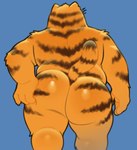 anthro big_butt butt fur love_handles male mature_male nude orange_body orange_fur overweight overweight_anthro overweight_male rear_view scratching scratching_butt simple_background slightly_chubby slightly_chubby_male solo striped_body striped_fur stripes tail hunnipanda garfield_(series) nickelodeon sony_corporation sony_pictures the_garfield_movie_(2024) vic_(garfield) domestic_cat felid feline felis mammal hi_res