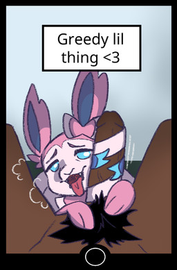 between_legs blue_eyes bow_ribbon breath caption cock_hungry duo electronics erection female feral fur genitals male male/female open_mouth panting paws penile penis phone pink_body ribbons simple_background social_media tongue tongue_out white_body donnadoll18 nintendo pokemon eeveelution generation_6_pokemon human humanoid mammal pokemon_(species) sylveon digital_media_(artwork)