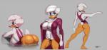 anatid anseriform anthro avian beak big_breasts big_butt bird blue_eyes breasts butt choker clothed clothing daisy_duck digital_media_(artwork) disney duck eyelashes eyeshadow feathers female hair jewelry looking_at_viewer looking_back makeup necklace non-mammal_breasts open_clothing open_robe partially_submerged quack_pack robe short_tail side_boob simple_background sketch_page smile swimwear tail thong underwear water white-devil white_body white_feathers white_hair white_tail