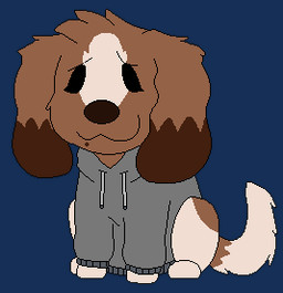 ambiguous_gender black_nose brown_body brown_fur chibi clothed clothed_feral clothing dot_eyes feral floppy_ears fur grey_clothing grey_hoodie grey_topwear hoodie lop_ears simple_background simple_eyes sitting smile solo tail topwear transparent_background white_body white_fur sebdoggo bird_dog canid canine canis cavalier_king_charles_spaniel cocker_spaniel domestic_dog hunting_dog mammal mixed_breed spaniel toy_dog 2018 aliasing alpha_channel digital_drawing_(artwork) digital_media_(artwork) flat_colors full-length_portrait low_res microsoft_paint_(artwork) portrait