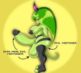 anthro areola balls big_areola big_balls big_breasts big_penis black_nipples blotchy_areola breasts erection eyelashes genitals glistening_eyelids green_hair gynomorph hair horn huge_balls huge_penis humanoid_genitalia humanoid_penis intersex long_eyelashes long_hair nipples not_furry penis side_view simple_background solo tail text yellow_background idunnoman evil_container sega sonic_the_hedgehog_(series) the_deadly_six zeena humanoid zeti english_text meme