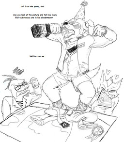 activity_book anthro college group heart_symbol male school simple_background text white_background fredryk_phox nintendo paintchat star_fox star_fox_crashes_the_art_party bill_grey canid canine fox lizard mammal reptile scalie english_text monochrome
