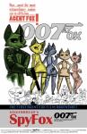 anthro black_tie_(suit) bow_(feature) bow_tie clothing dress female group gun male parody poster poster_template ranged_weapon suit text weapon unknown_artist 007 james_bond_(series) spyfox_(short) fox_(spyfox) lily_katz canid canine felid feline fox lynx mammal english_text hi_res