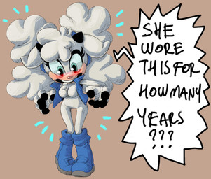 alternate_costume anthro big_breasts blue_eyes blush boots breasts clothing cosplay featureless_breasts female footwear fur horn shoes solo topwear vest wide_hips wool_(fur) fegyrm idw_publishing sega sonic_the_hedgehog_(comics) sonic_the_hedgehog_(idw) sonic_the_hedgehog_(series) lanolin_the_sheep_(sonic) sally_acorn bovid caprine mammal sheep hi_res