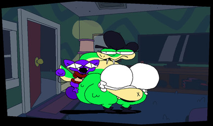 3_fingers 3_toes abdominal_bulge anal anal_penetration annoyed anthro anthro_on_anthro anthro_penetrated anthro_penetrating anthro_penetrating_anthro armless balls barefoot big_balls big_breasts big_butt big_penis black_clothing black_eyes black_footwear black_hat black_headwear black_shoes bottomless bottomless_anthro bottomless_female bottomless_male breasts butt carpet clothed clothing cute_fangs darkened_balls darkened_genitalia darkened_penis detailed_background door duo electronics erection fangs feet female female_penetrated fingers flying footwear from_behind_position genitals glans gloves green_body green_skin handwear hat headgear headwear huge_balls huge_breasts huge_butt huge_penis humanoid_genitalia humanoid_penis humor hyper hyper_genitalia hyper_penis inside lamp larger_anthro larger_female long_neck long_penis looking_pleasured male male/female male_penetrating male_penetrating_female navel obscured_penetration open_door open_mouth penetration penile penile_penetration penis penis_in_ass penis_on_ground pupils purple_balls purple_body purple_glans purple_penis purple_skin sex shirt shoes size_difference slightly_chubby slightly_chubby_anthro slightly_chubby_female slit_pupils small_but_hung smaller_anthro smaller_male smile snout standing tail tan_clothing tan_sweater tan_topwear teeth television thick_thighs toes tongue tongue_out topwear voluptuous_anthro voluptuous_female vulva white_clothing white_gloves white_handwear white_sclera white_shirt white_topwear window x_navel yellow_body yellow_skin yellow_vulva sound_warning superiorfox nickelodeon spongebob_squarepants youtube youtube_poop bob_(superiorfox) lucy_swallows alien domestic_cat felid feline felis mammal reptile scalie snake 2026 2d_animation animated colored digital_media_(artwork) english_audio flat_colors frame_by_frame hi_res meme short_playtime sound video widescreen