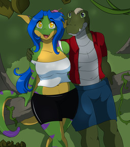 absurd_res anthro arm_around_shoulders big_breasts blue_eyes blue_hair breasts cainesart clothed clothing crocodile crossed_legs digital_media_(artwork) duo female flower forest gecko geecku grass green_body hair happy hi_res las_lindas lizard looking_at_viewer male midriff mogmaw navel open_mouth outside plant reptile scalie shirt shorts skimpy smile standing stripes thick_thighs tongue tree white_hair wide_hips yellow_body yellow_eyes
Rating: Safe
Score: 3
User: Mogmaw
Date: December 01, 2014 absurd_res anthro arm_around_shoulders big_breasts blue_eyes blue_hair breasts cainesart clothed clothing crocodile crossed_legs digital_media_(artwork) duo female flower forest gecko geecku grass green_body hair happy hi_res las_lindas lizard looking_at_viewer male midriff mogmaw navel open_mouth outside plant reptile scalie shirt shorts skimpy smile standing stripes thick_thighs tongue tree white_hair wide_hips yellow_body yellow_eyes
Rating: Safe
Score: 3
User: Mogmaw
Date: December 01, 2014