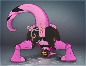 after_anal after_sex after_vaginal anthro anus bodily_fluids butt carrying_another chest_armor cum cum_drip cum_expulsion cum_fart cum_from_ass cum_from_vagina cum_in_ass cum_in_vagina cum_inside cum_pool cum_pooling dripping female fur genital_fluids genitals glowing glowing_anus glowing_genitalia glowing_vulva leaking_anus leaking_cum leaking_vagina machine orange_anus orange_vulva pink_body pink_fur solo spread_butt spread_legs spreading tail upside_down vulva shadarrius seyna_(shadarrius) protogen 2d_animation animated
