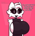 anthro big_breasts breasts clothing describing_breasts describing_size dialogue female looking_at_viewer solo text tight_clothing white_body euphorica stella_(euphorica) felid mammal english_text hi_res